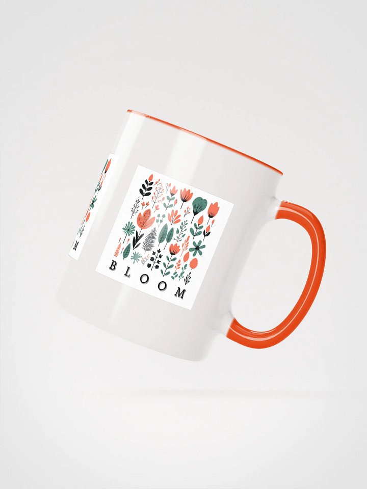 BLOOM Floral Ceramic Mug Coral product image (2)