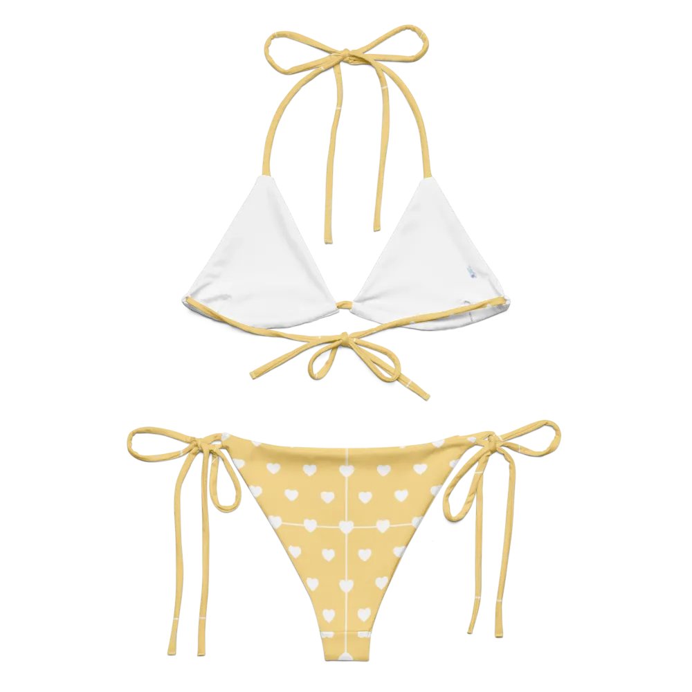 Pastel Heart Seamless Pattern String Bikini - v2 product image (5)
