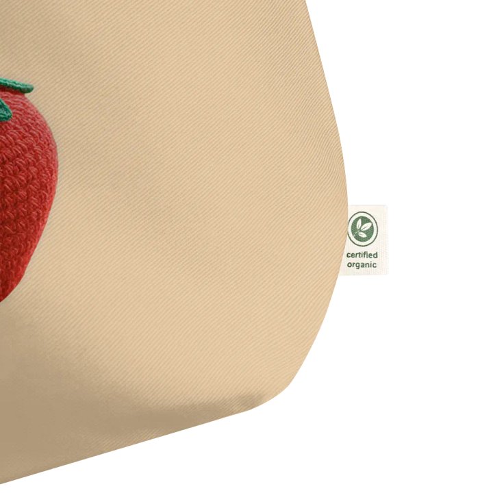 CozyAvocado Oyster Eco Cotton Tote Crochet Strawberry #01 product image (2)