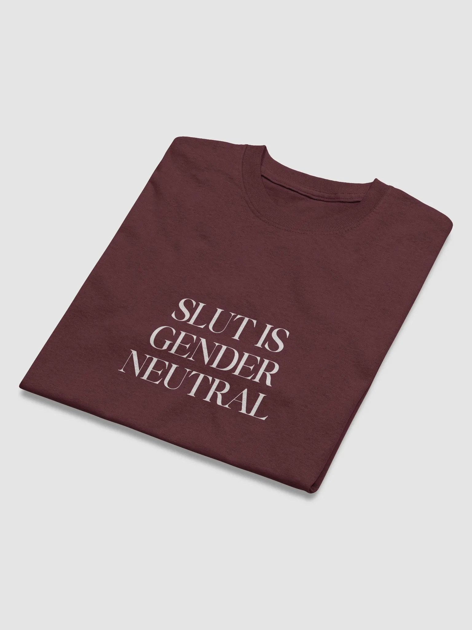 slut is gender neutral (white text) - Gildan Heavyweight Tee [Unisex Sizing] product image (4)