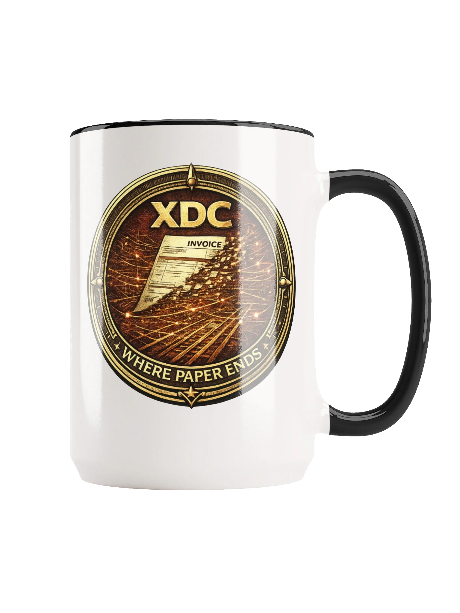 T-Bone Crypto Coin Crest Mug (XDC | Where Paper Ends)