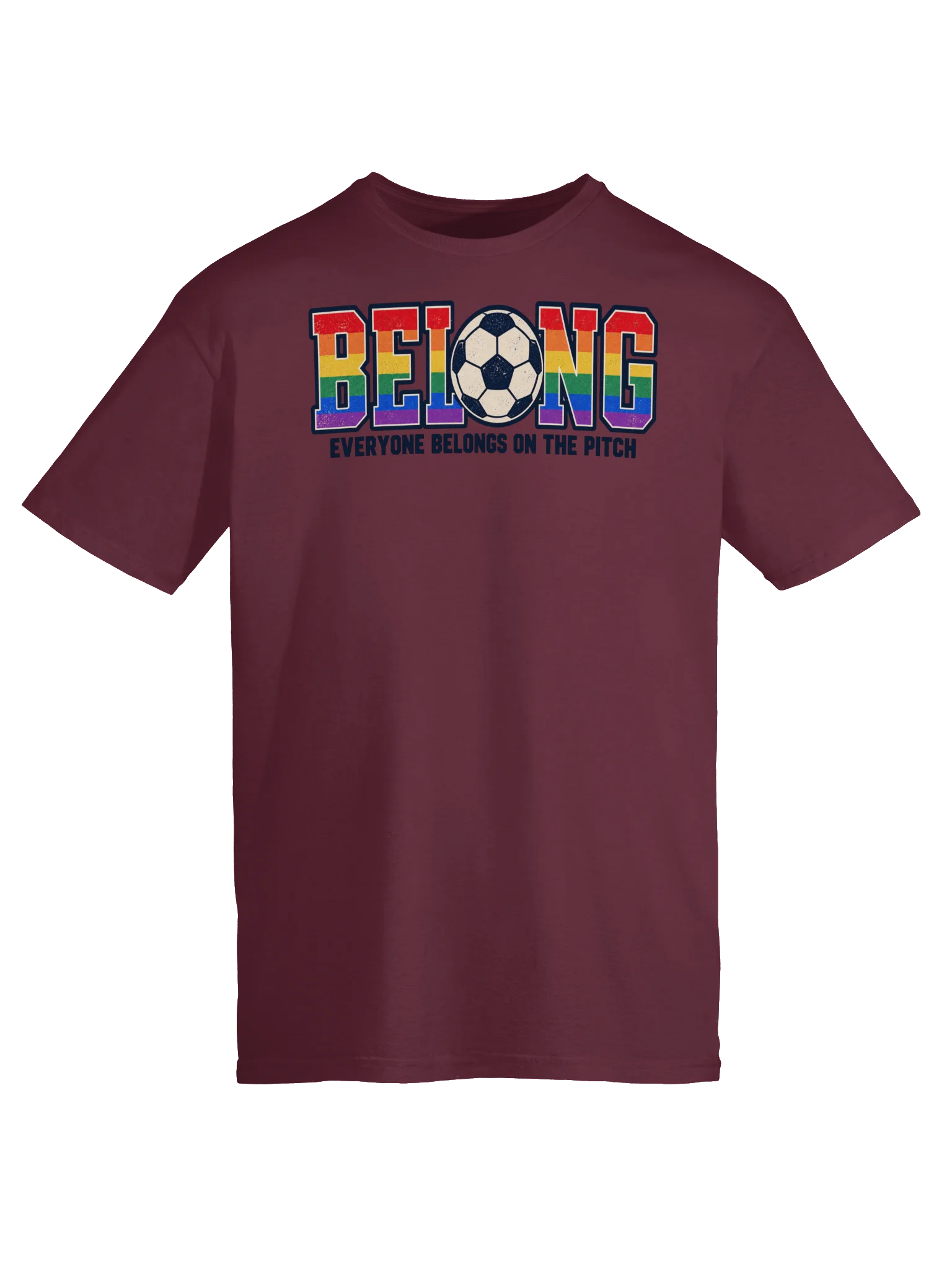 Belong Rainbow Soccer Pride Tee product image (5)