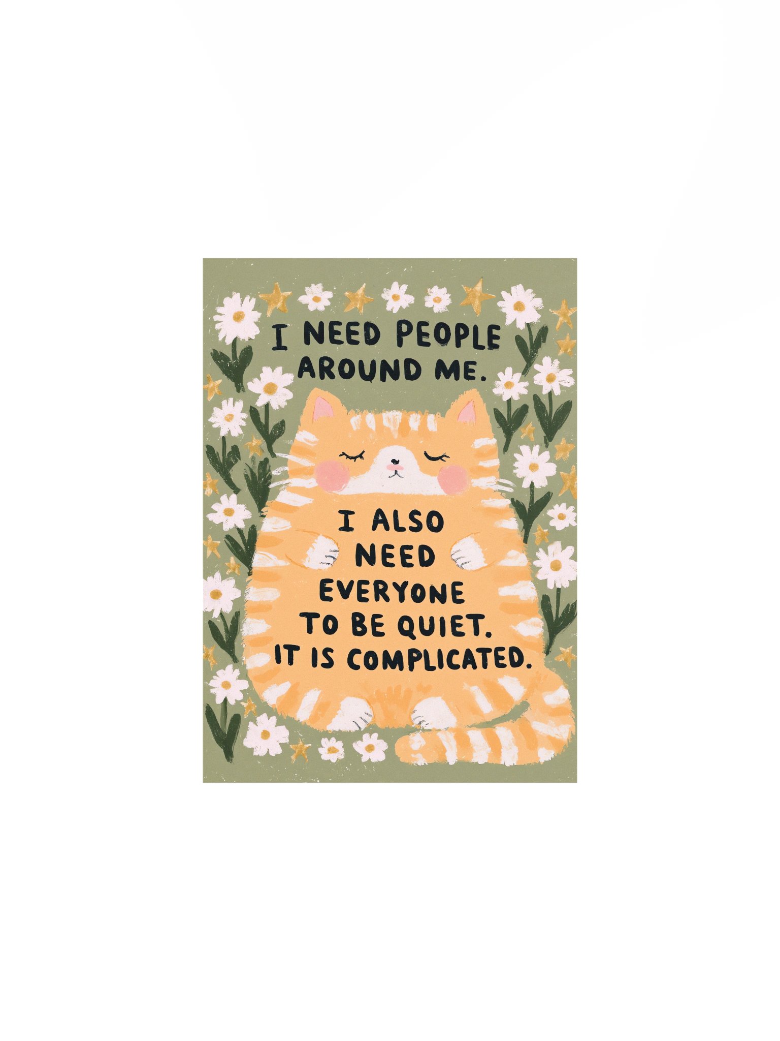 Quiet Cat Quote Poster product image (4)