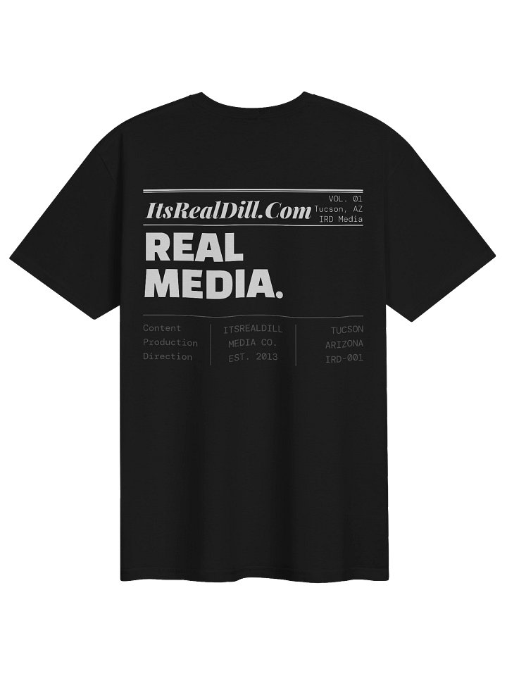Center Design IRD Media Black Newspaper Masthead Tee product image (1)