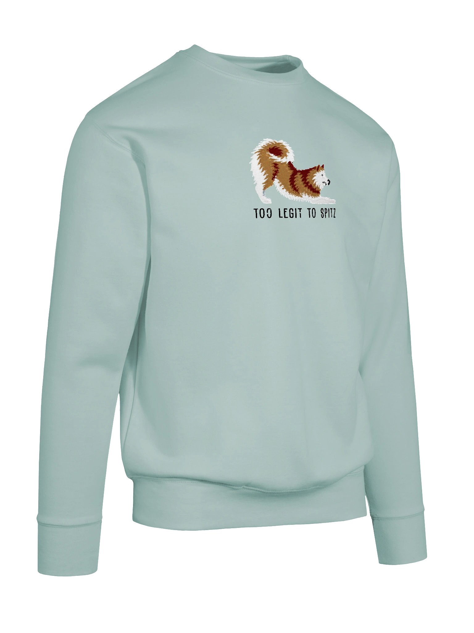 Too Legit to Spitz Sweatshirt (Embroidered) of a Finnish Spitz(Gold) product image (52)