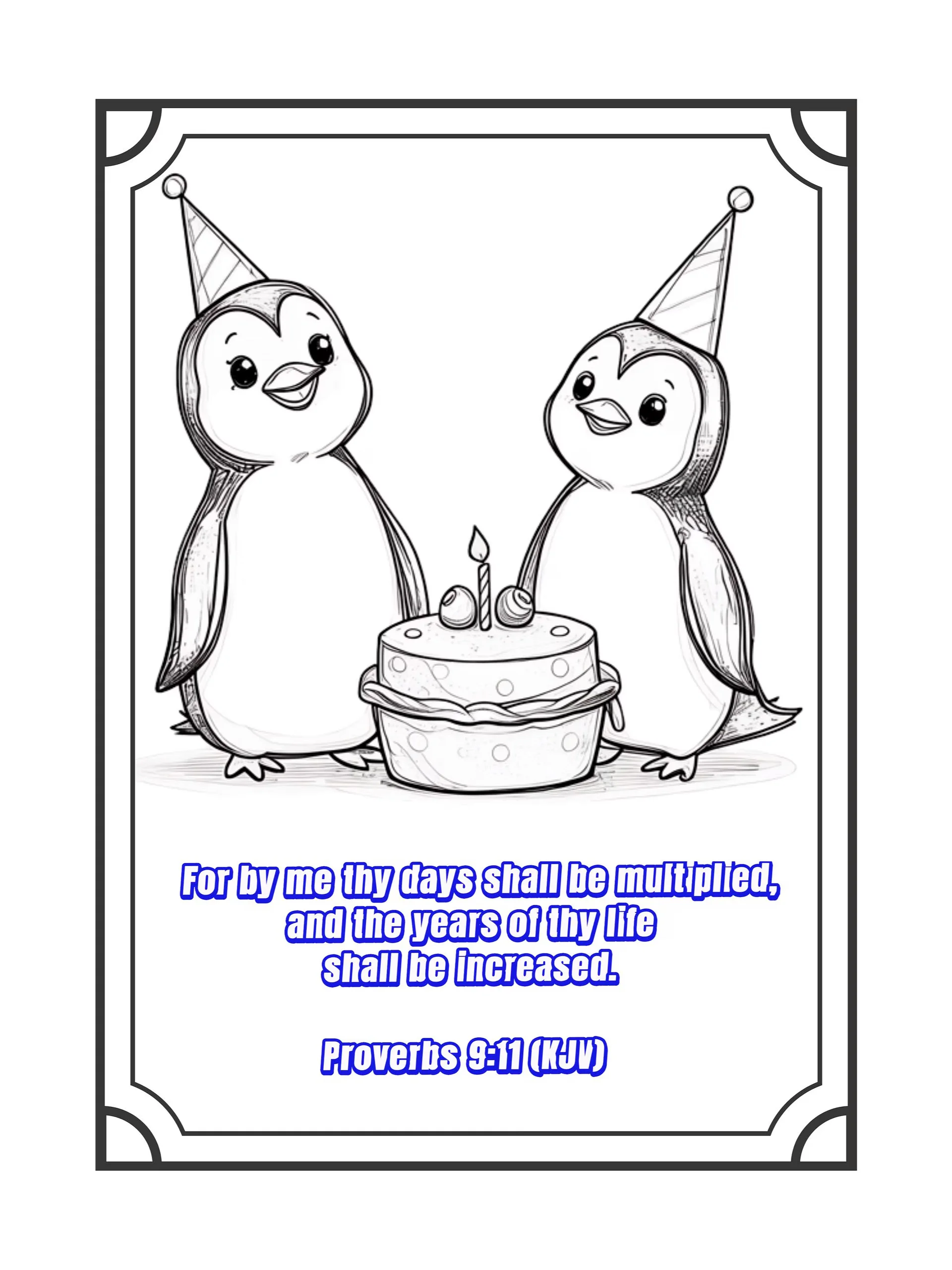 Bible Verse Birthday Animal Coloring Book product image (3)