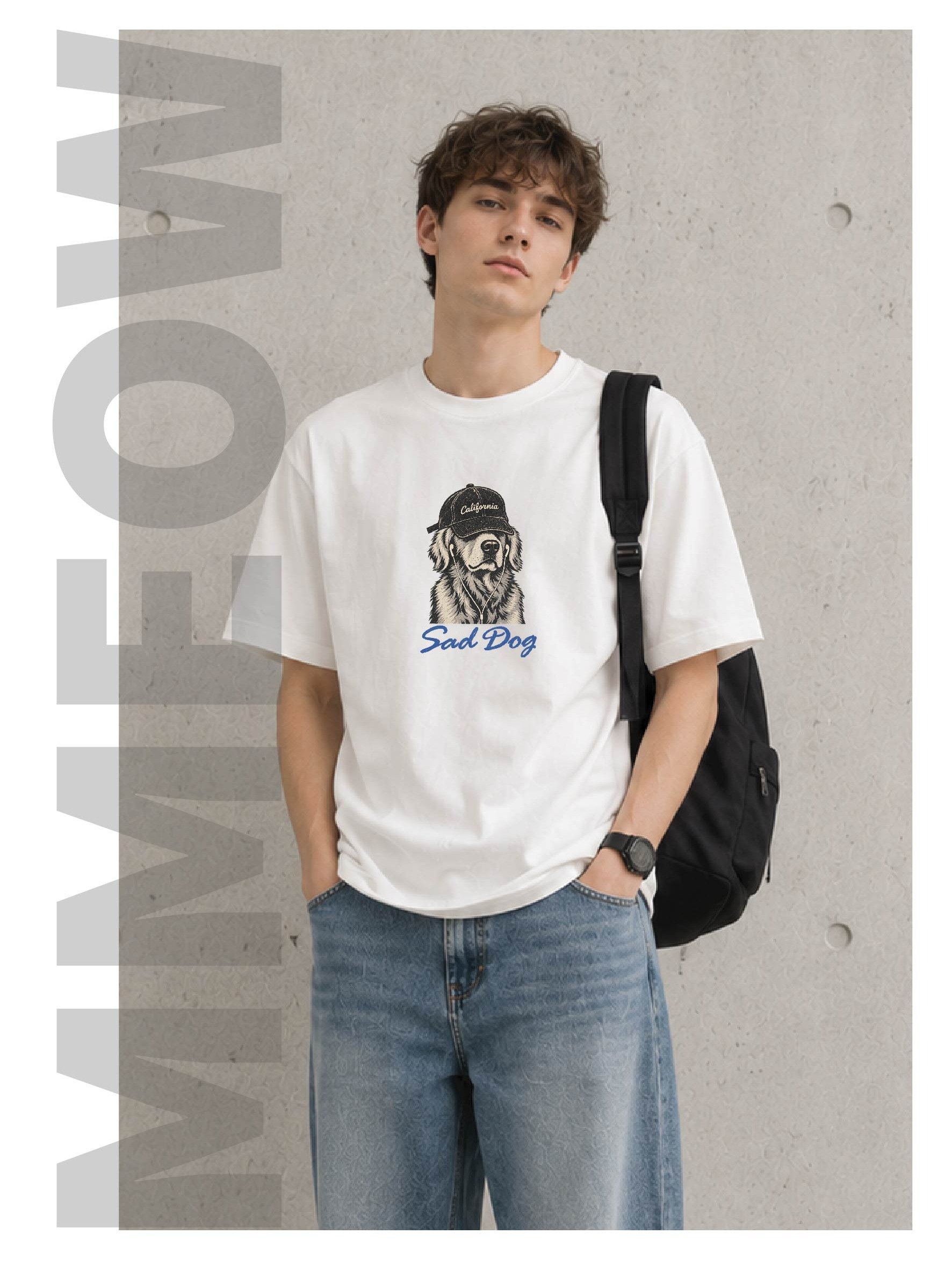 SAD DOG T - SHIRT PRINTED product image (30)