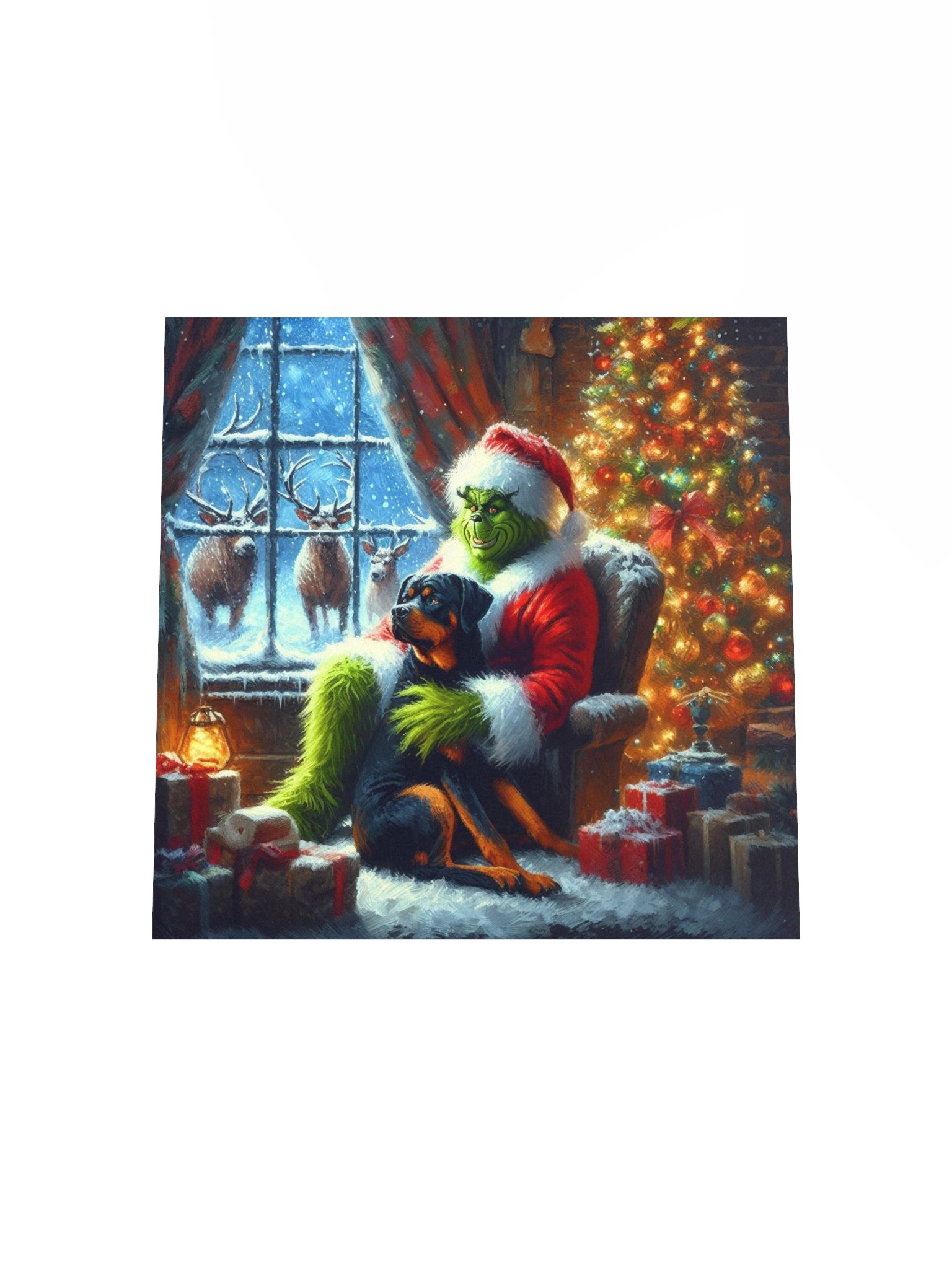 Grinch & Rottweiler Christmas Poster product image (16)