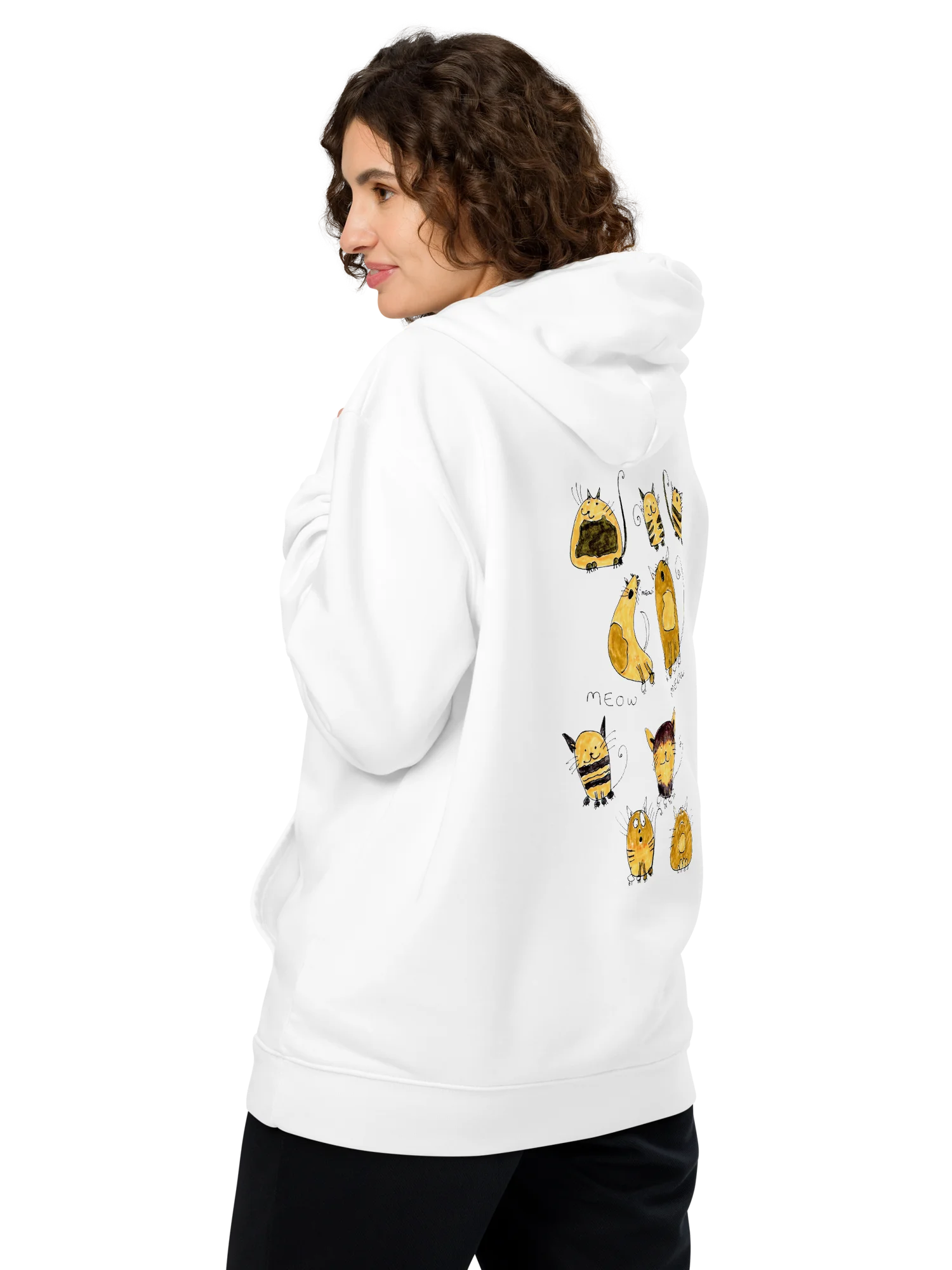 Abstract Cool Cats Unisex Organic Hoodie product image (10)