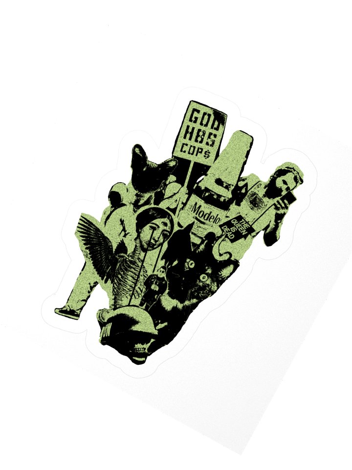 God Hates Collages Sticker product image (2)