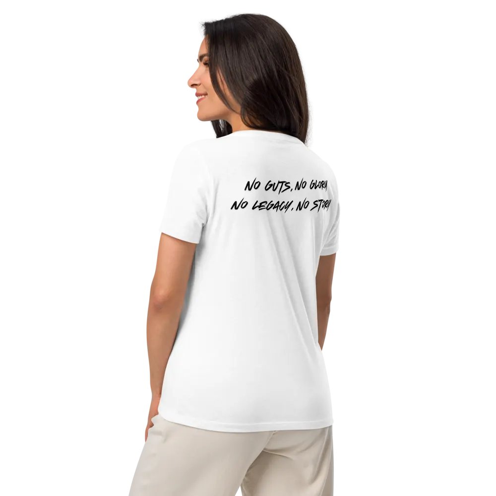 Woman's V Neck | White | White/Red product image (10)