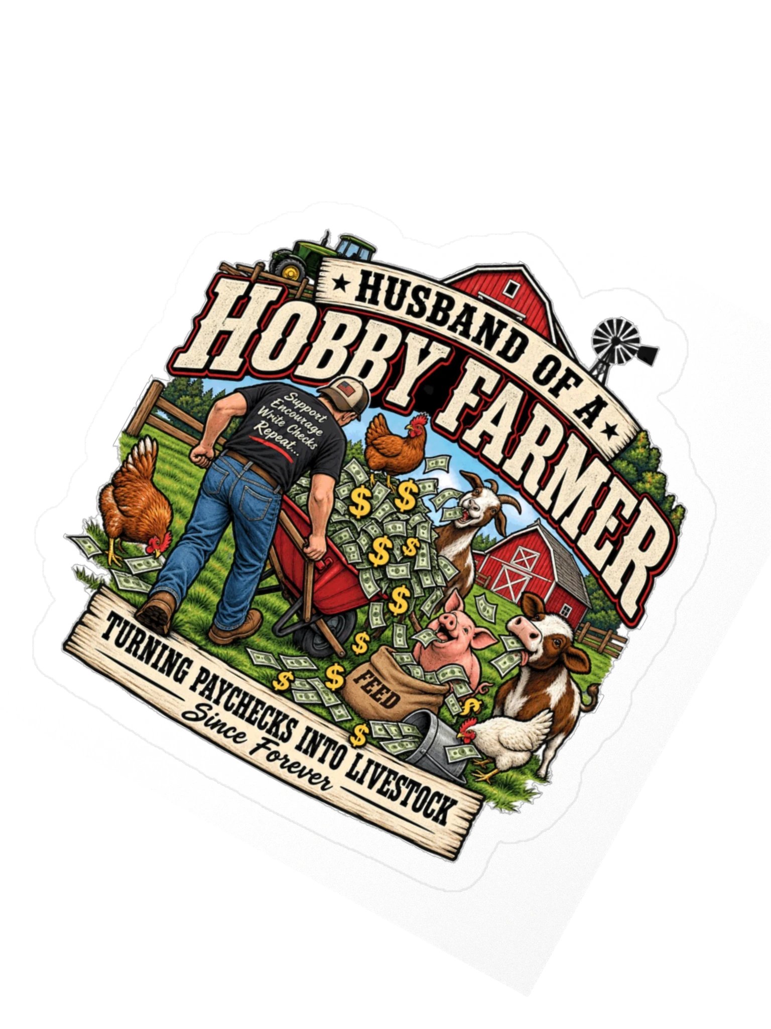 Husband of a Hobby Farmer Sticker product image (2)