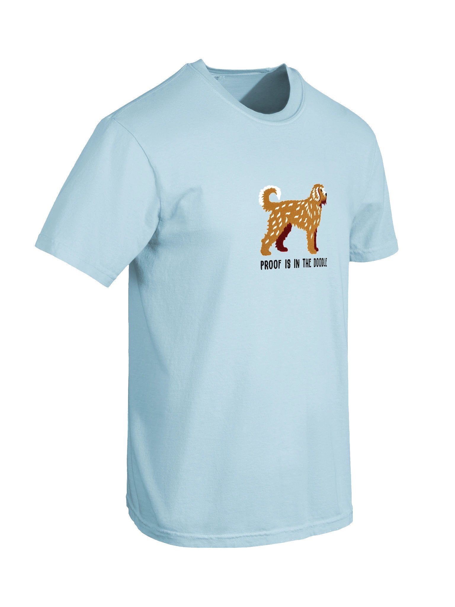 Proof Is in the Doodle T-Shirt(Embroidered) of a Doodle(Tan) product image (11)