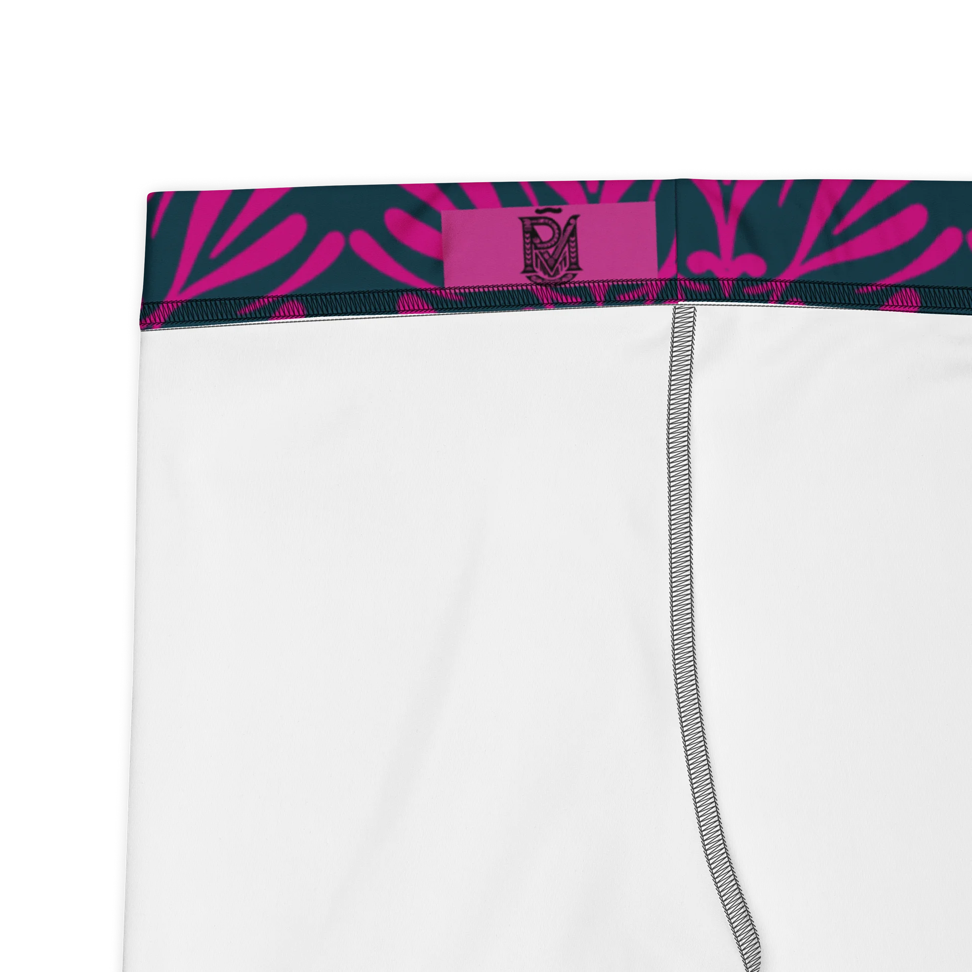 Short imprimé intégral à bordure en dentelle turquoise et magenta product image (2)