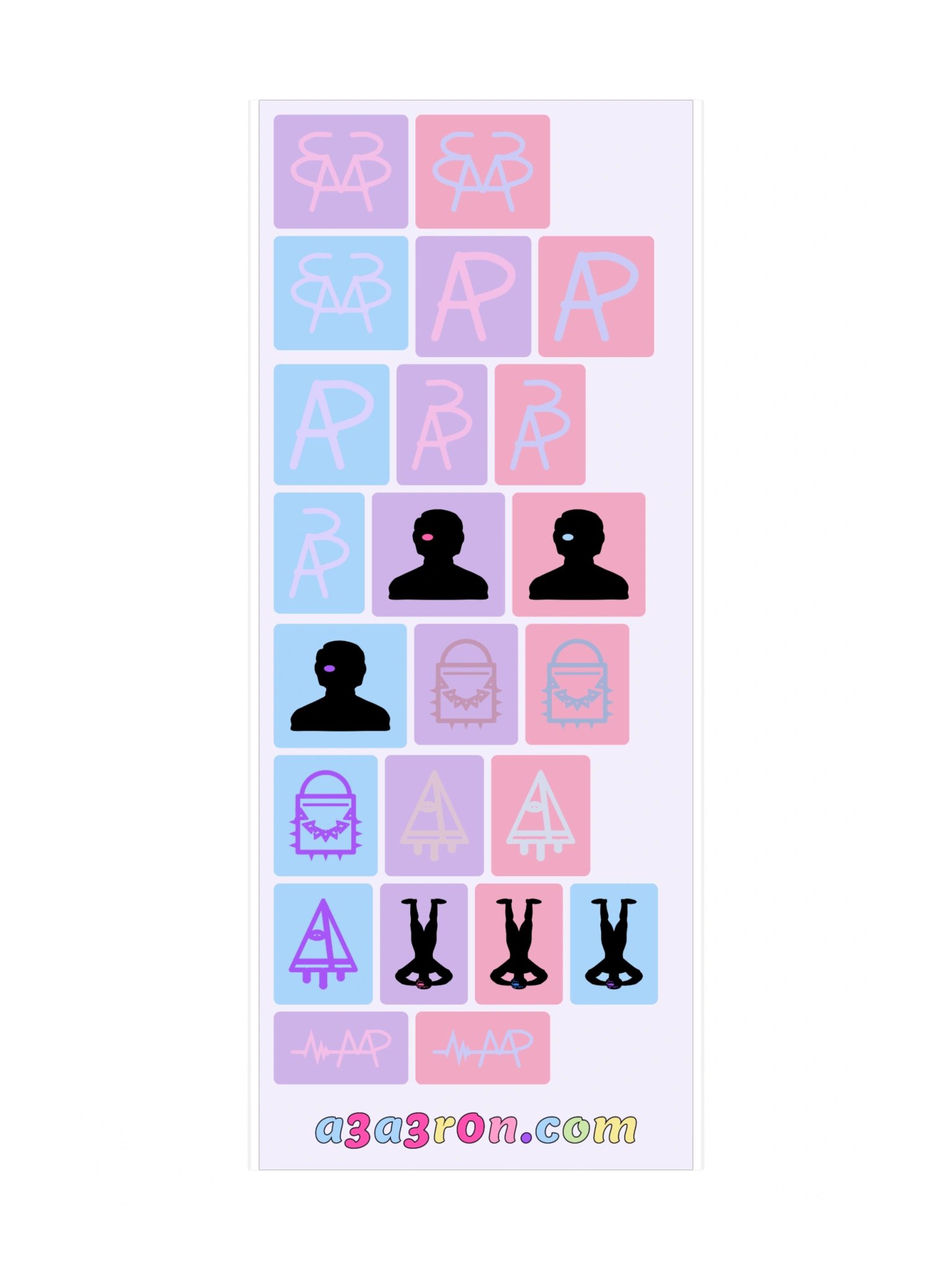 Mega Sticker Pack Vol 1 — Glyphs & Marks · Block Sheet 1 product image (3)