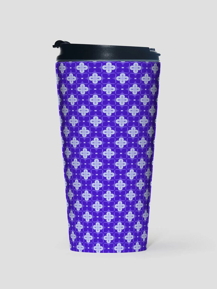 Purple & White Seamless Patterned Travel Mug product image (2)