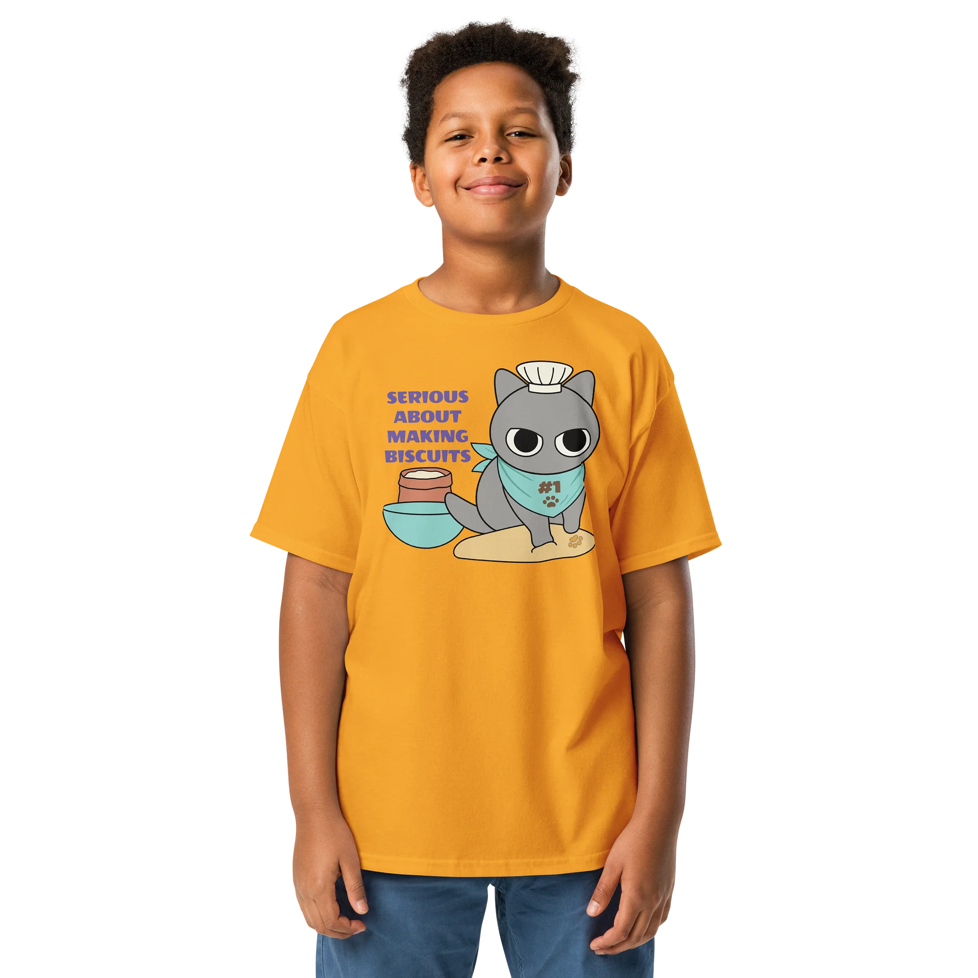 Biscuit Cat - Unisex Youth Heavyweight T-shirt product image (5)