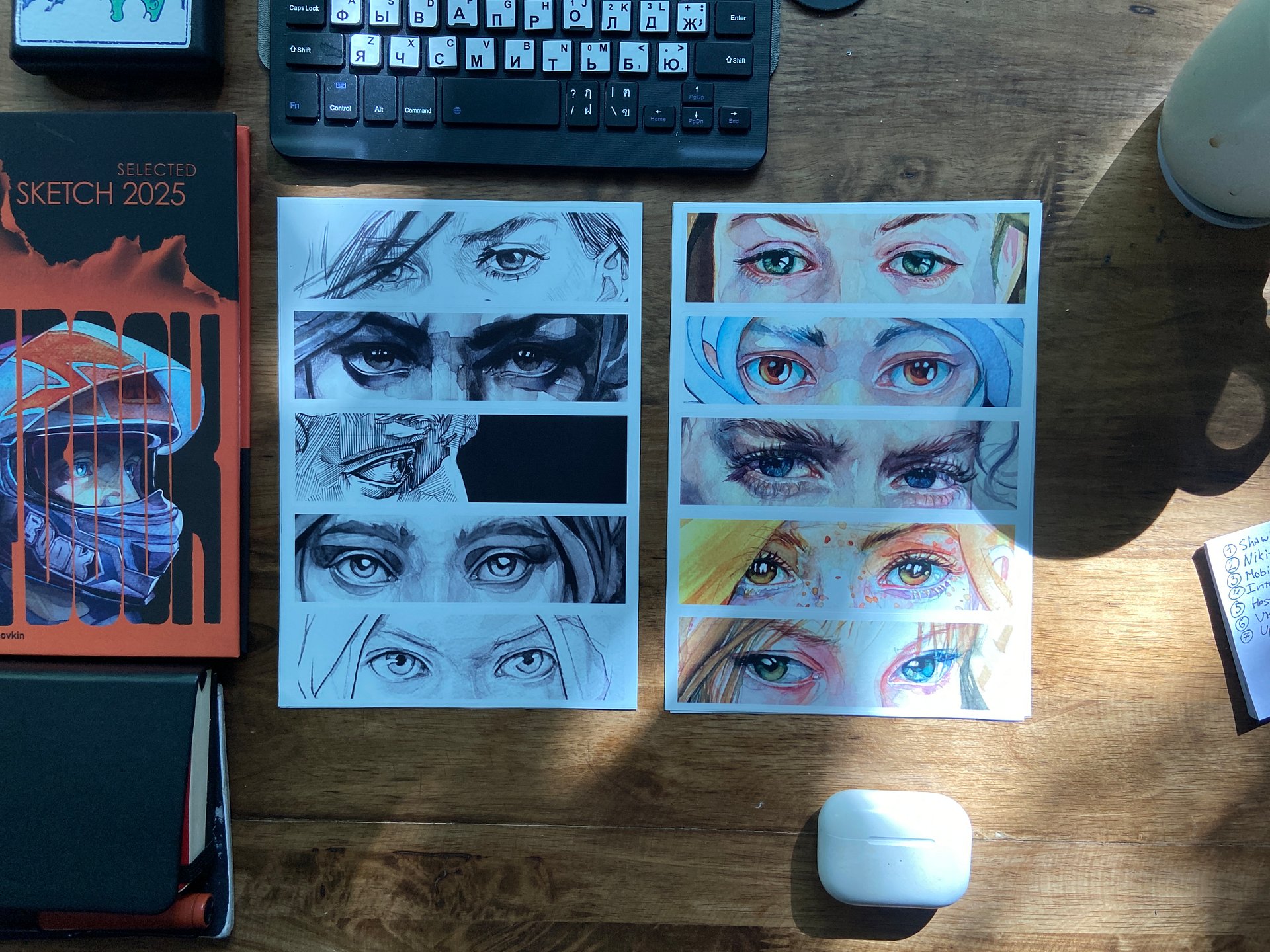 "Eyes" 4 stickerset A5 product image (7)