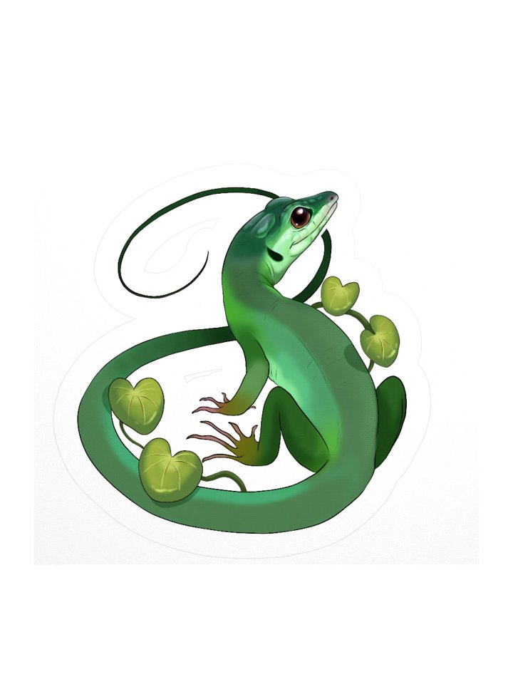 Grass Lizard Kiss Cut Stickers product image (1)