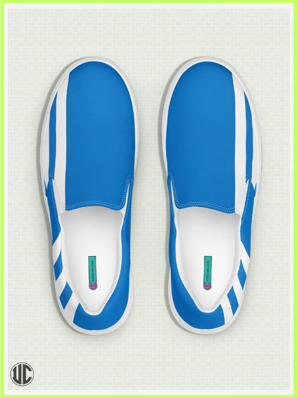 UnkoCon – Bright Ocean Women’s Blue Slip-On Shoes product image (1)