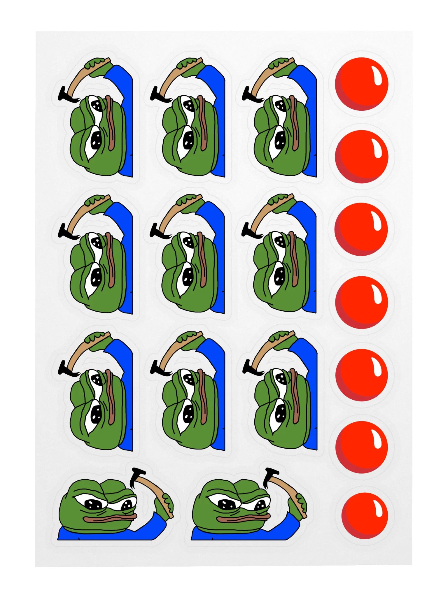 Stickers! - Pepe Hammer Pack! product image (3)