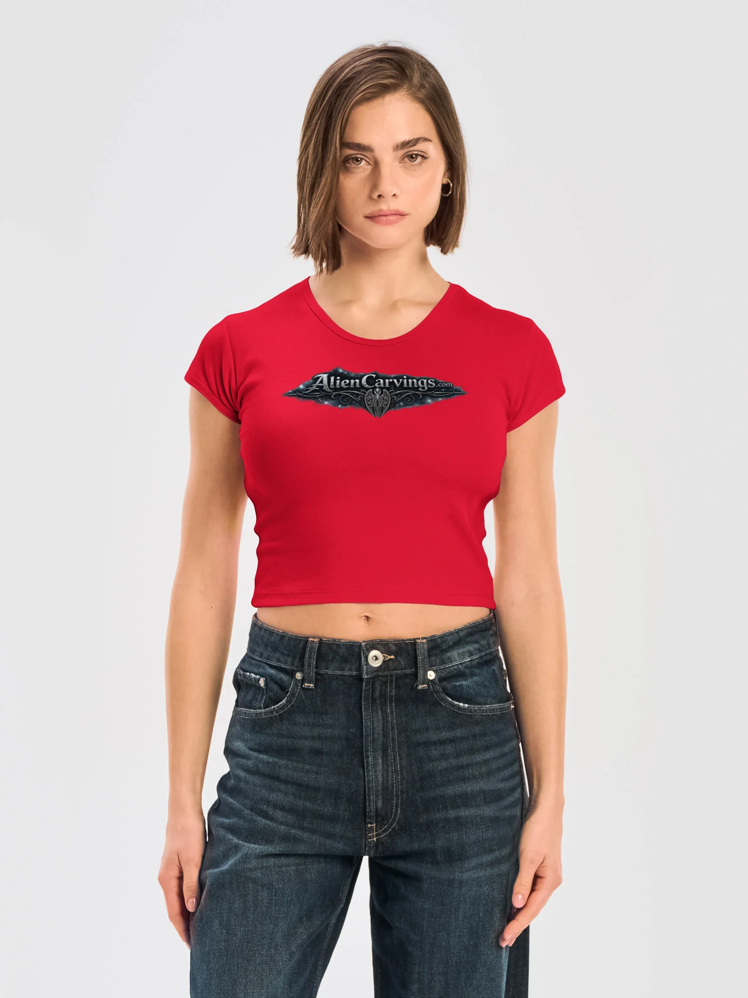 Aliencarvings.com Splash Logo Crop Top product image (3)