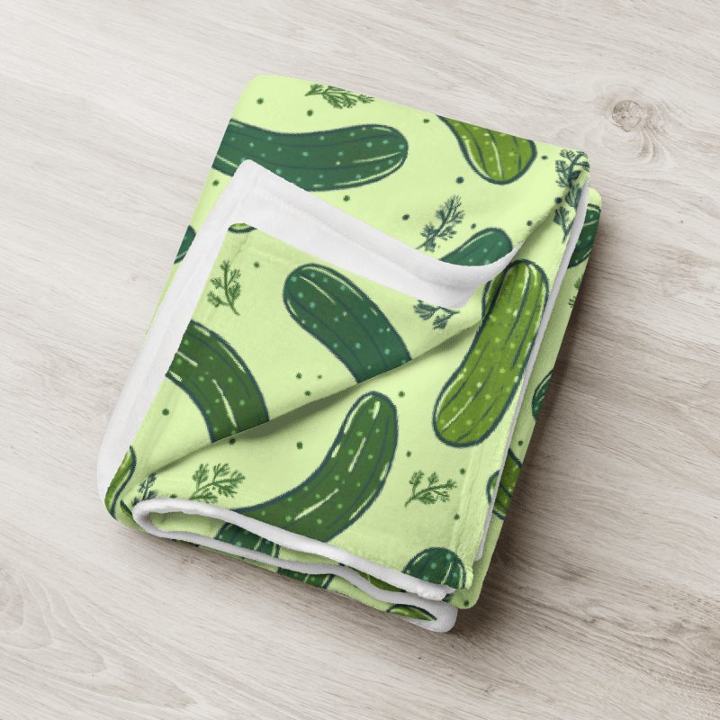 Dill Pickles Pattern Throw Blanket product image (11)