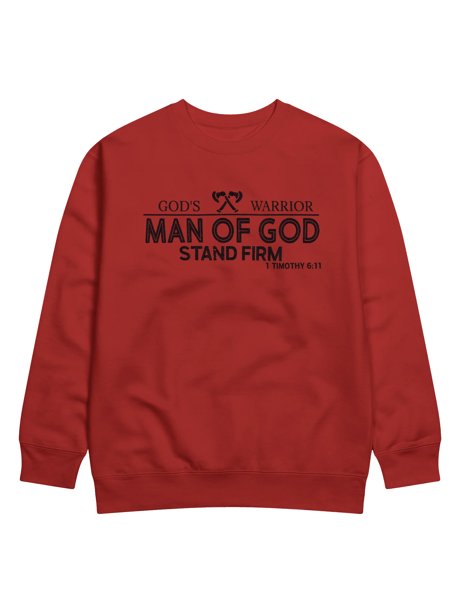 God's Warrior – Man of God | Stand Firm | 1 Timothy 6:11 | Christian Faith Sweatshirt product image (8)