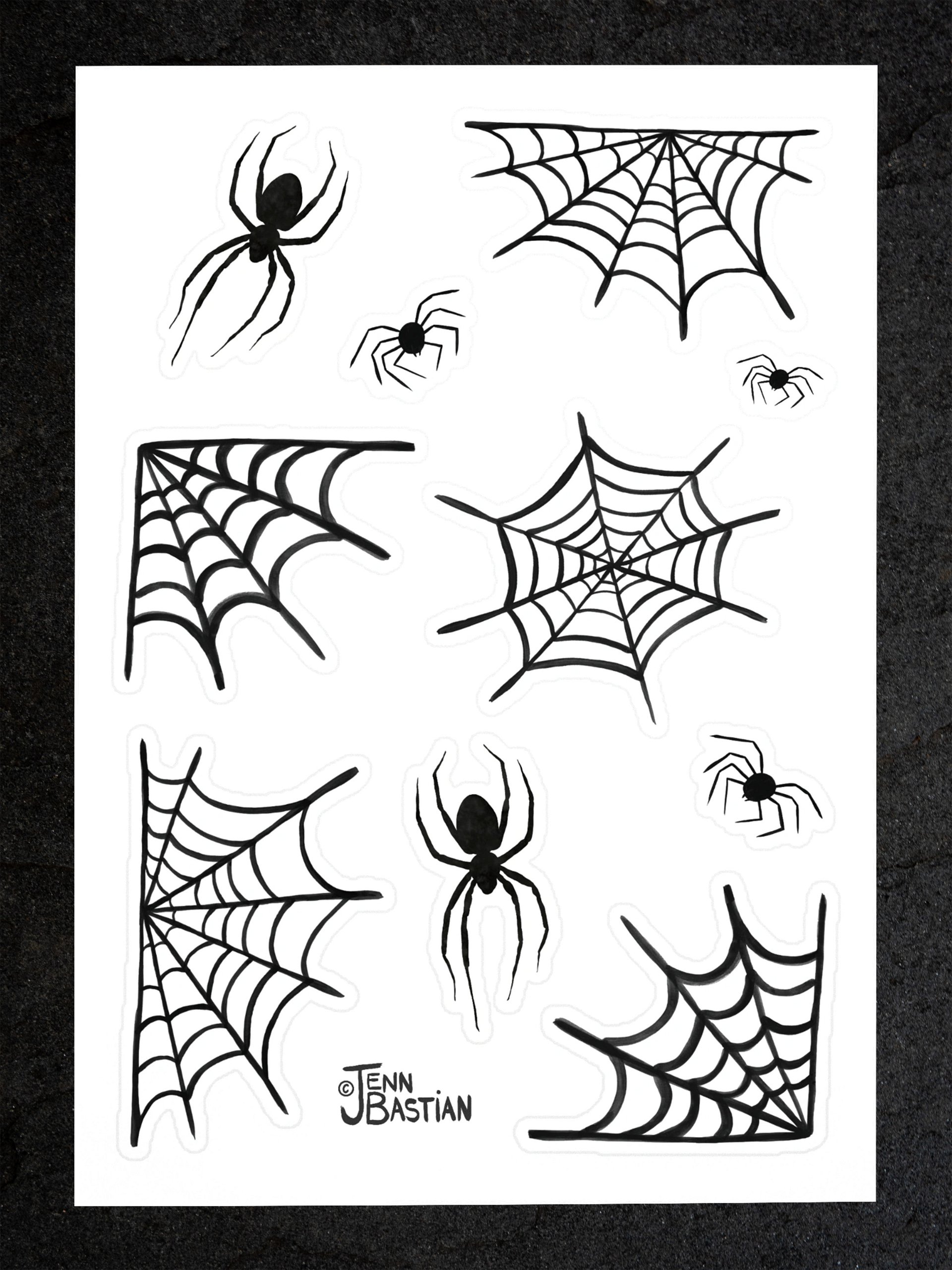 STICKER SHEET - SPIDERS & WEBS product image (1)
