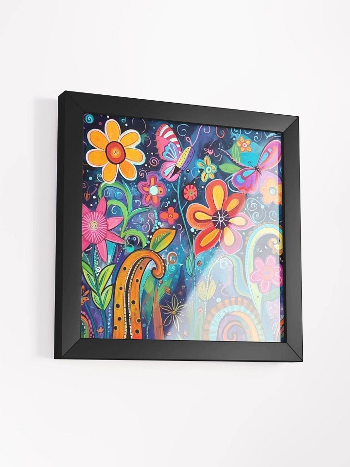 Colorful Flowers and Butterflies Whimsical Wall Art product image (21)
