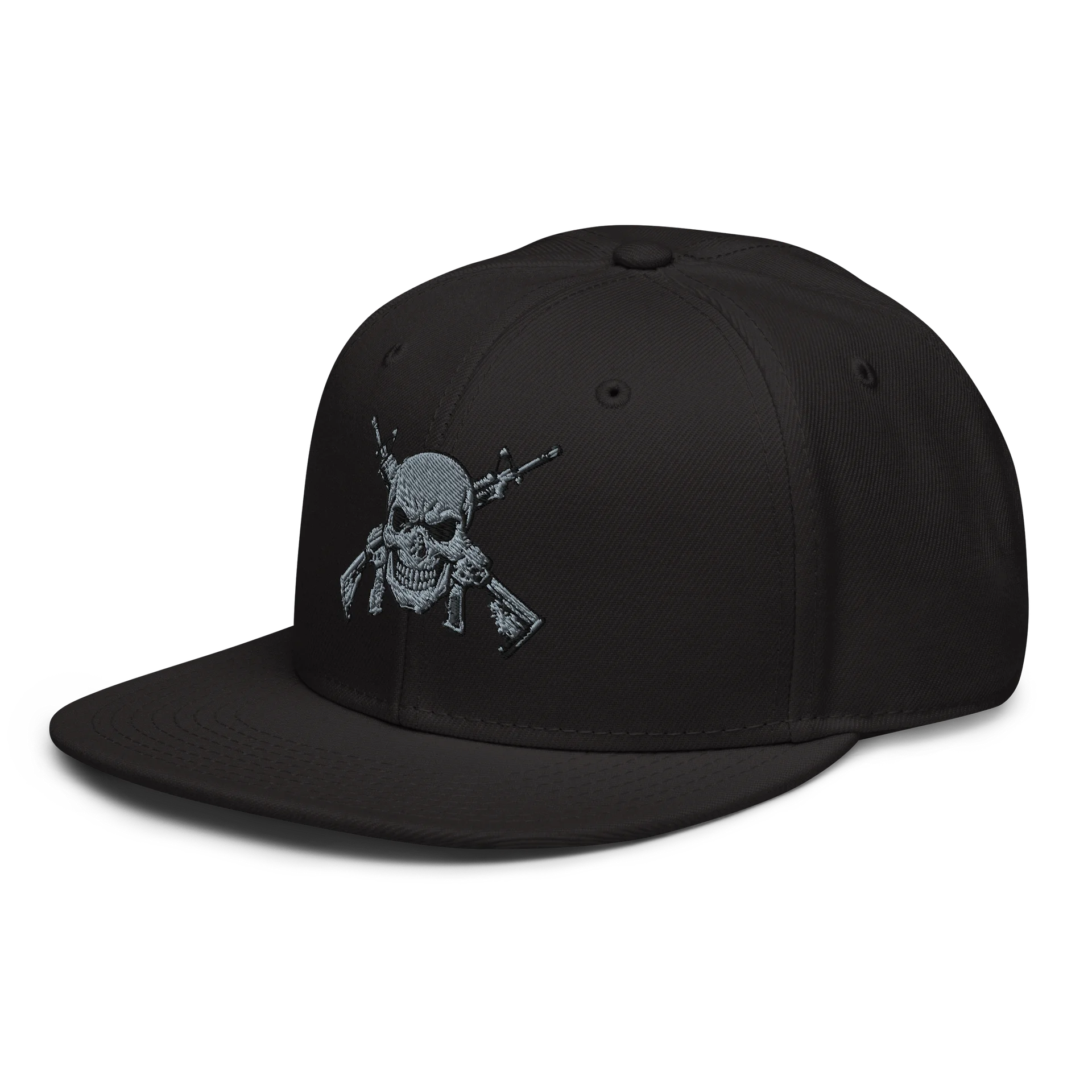 BRSmusic Gun Skull Snapback Cap product image (3)