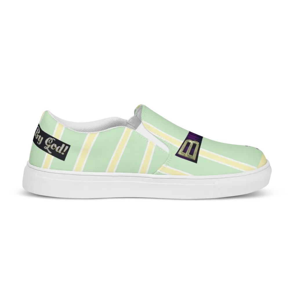BBG Lime Green & Yellow Diamond Cross Women's Slip On product image (11)