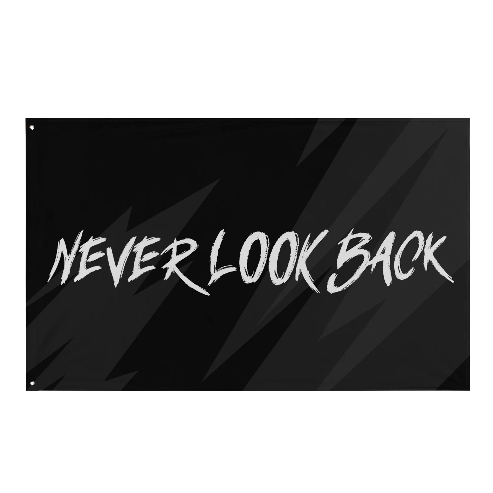 Black Never Look Back Flag product image (1)