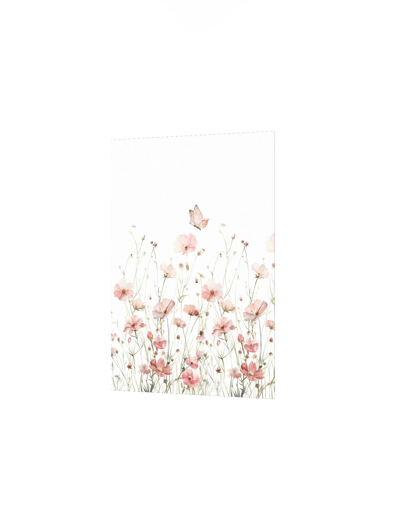 Watercolor Pink Floral Meadow Nursery Print product image (3)