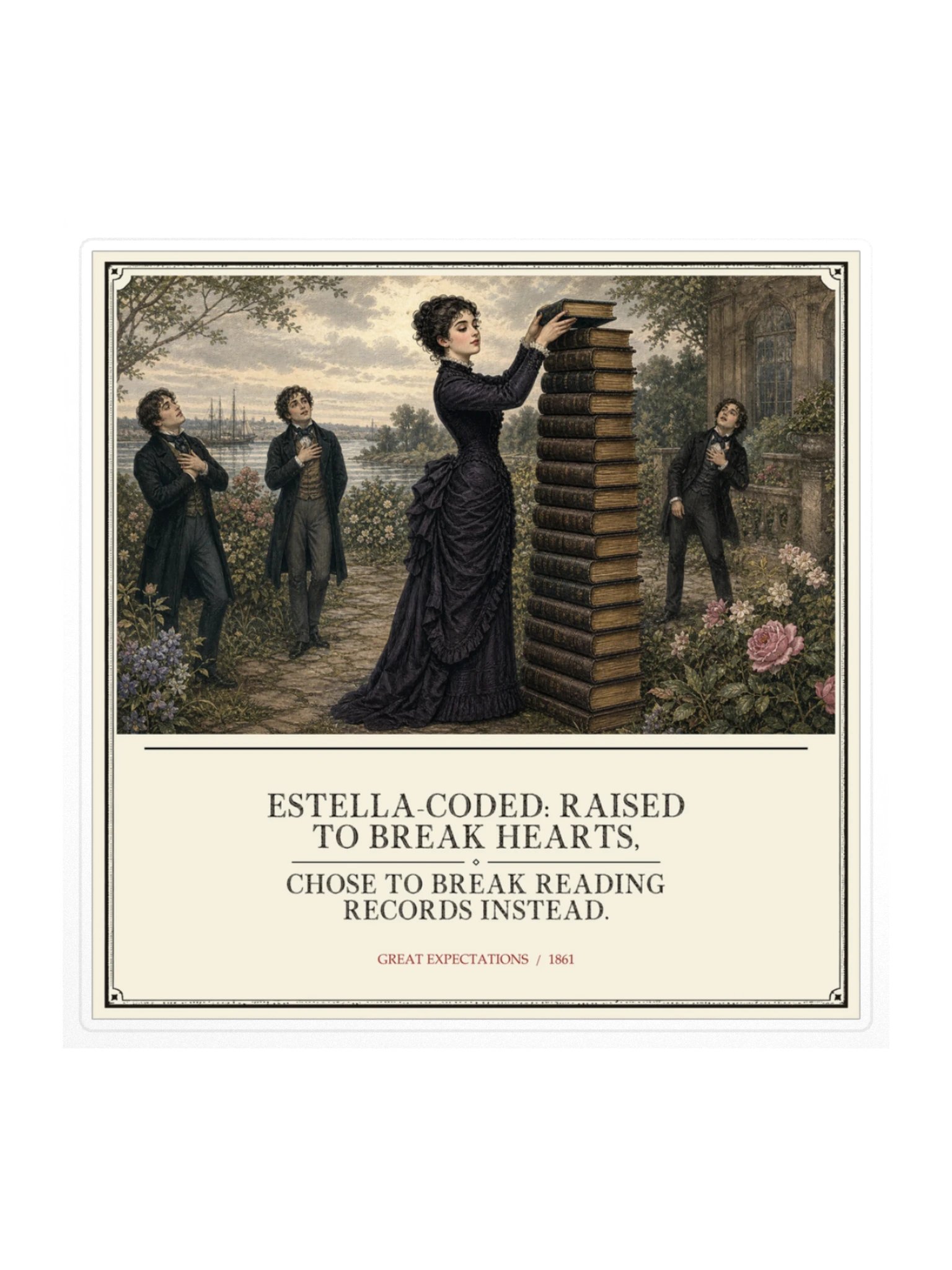 Estella Coded Raised Break Hearts Chose Break -- Great Expectations Sticker product image (1)
