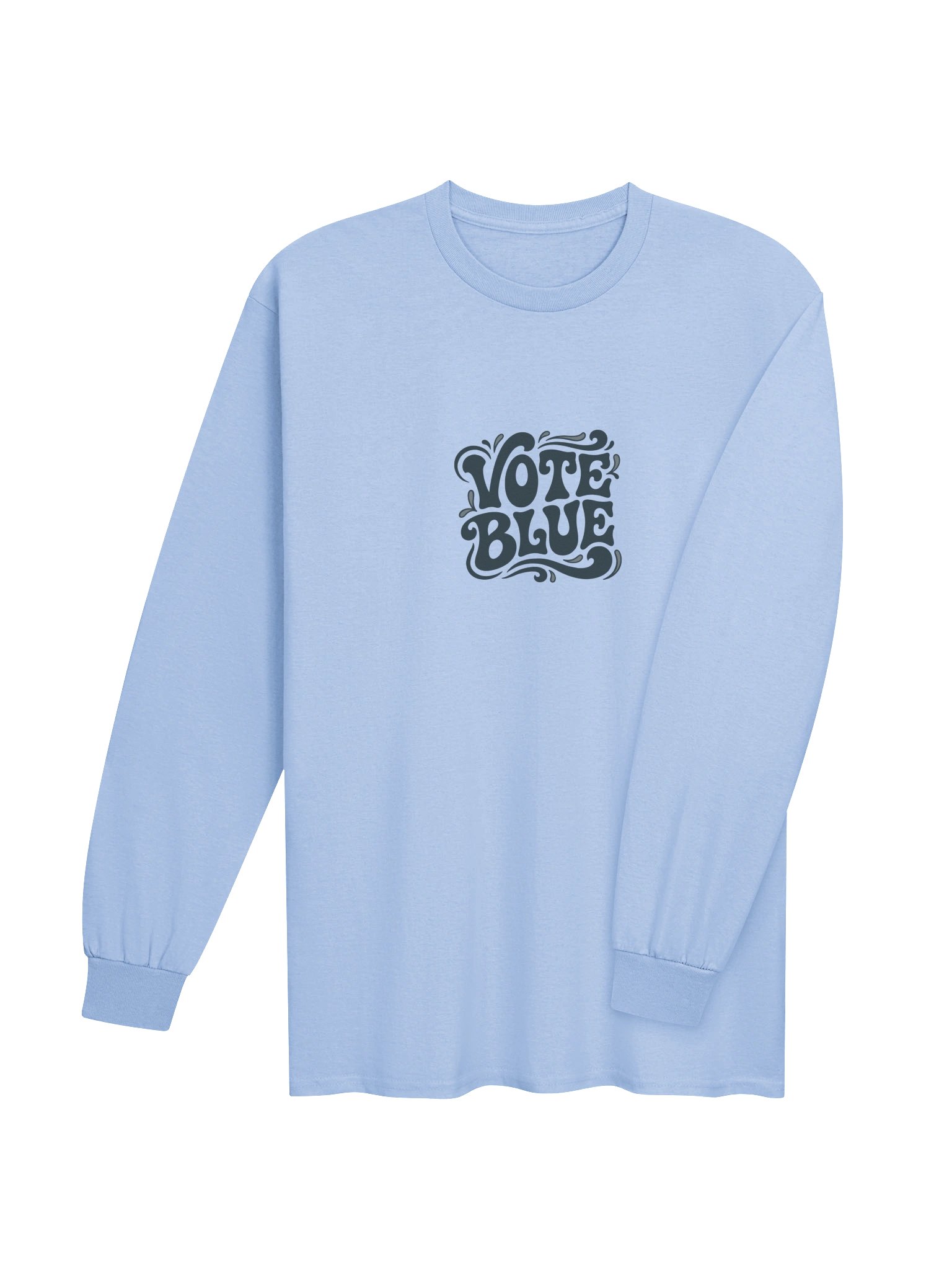 Brazen Candor – Get Your Butt in the Booth! Long Sleeve Tee - Baby Blue - Vote Blue product image (4)