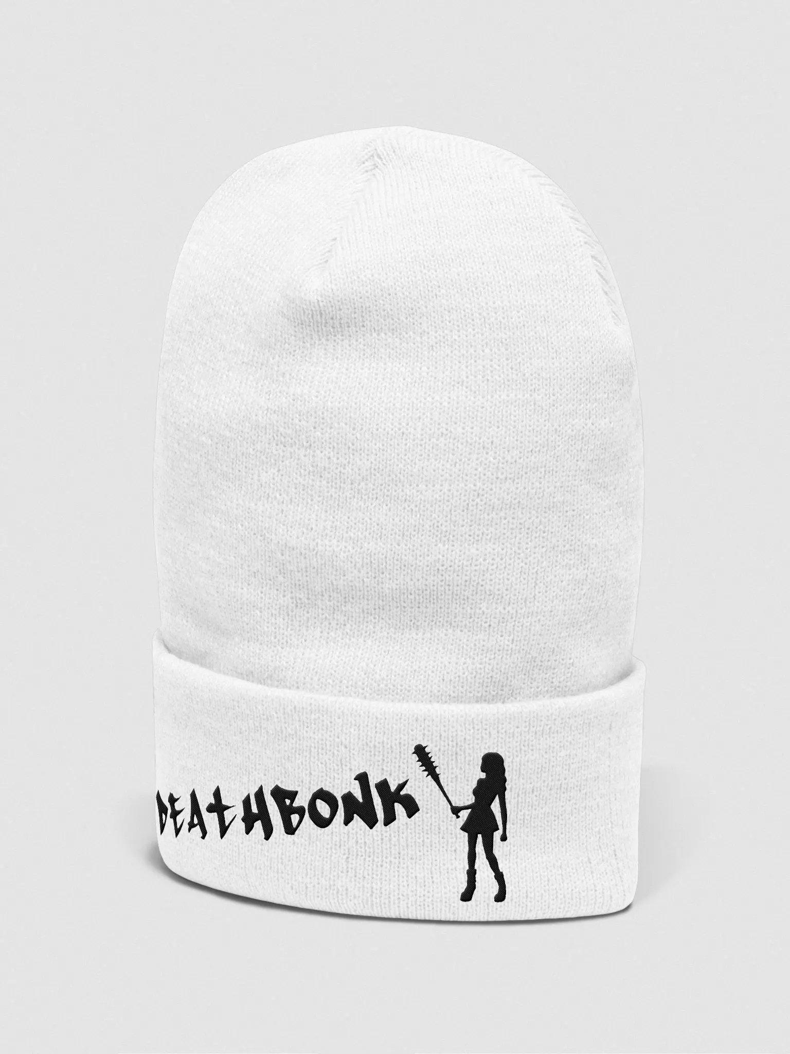 DEATHBONK Beanie (black on white) product image (2)