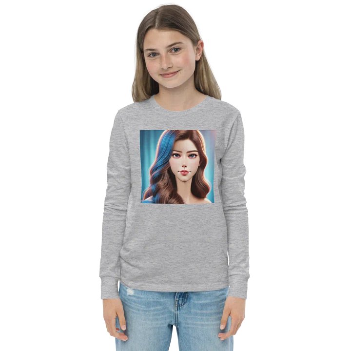Wavy Beauty Youth Long Sleeve Tee product image (1)