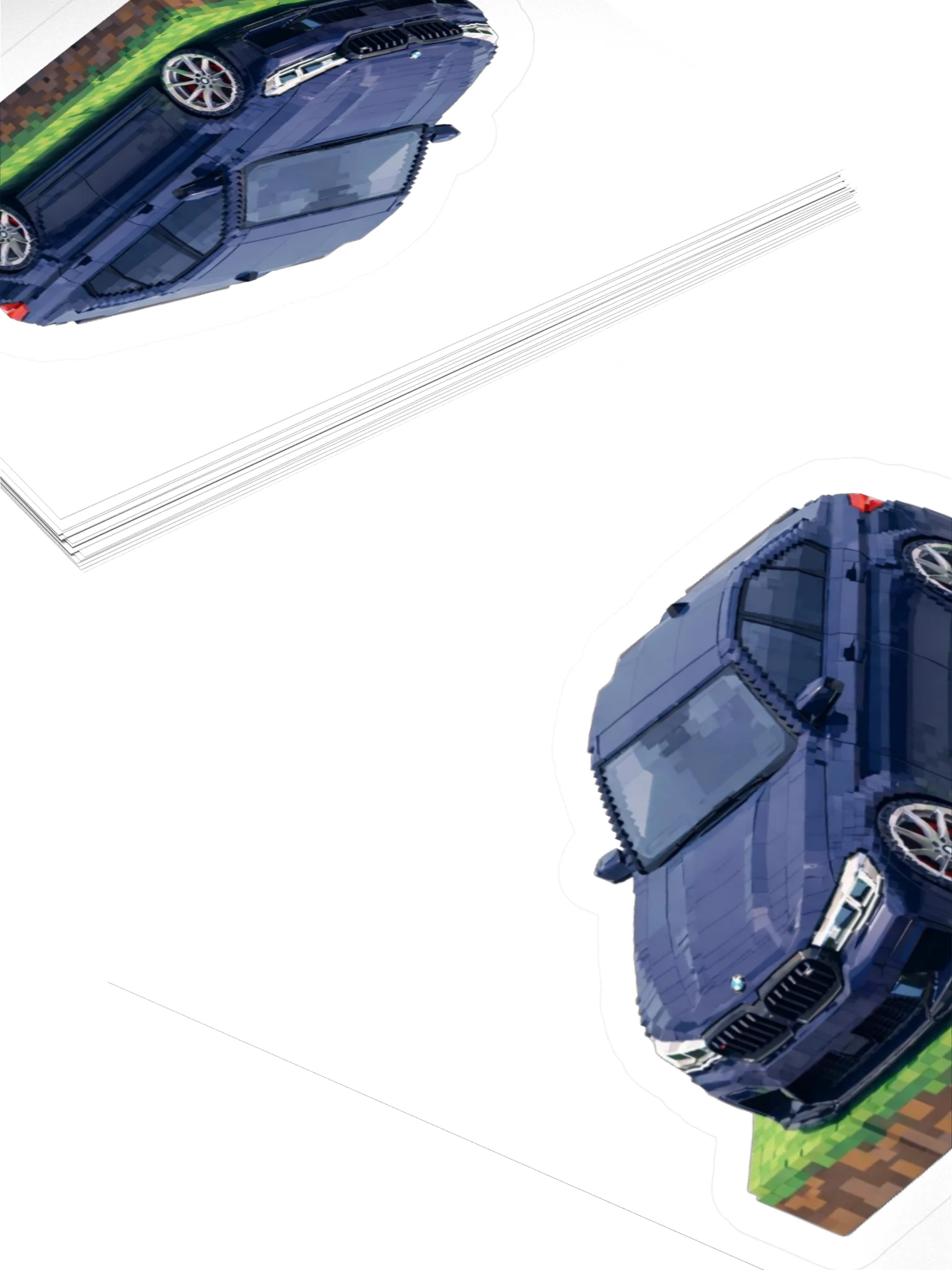 Blue BMW M5 F90 Sticker (Pixel, Retro, Minecraft) product image (10)