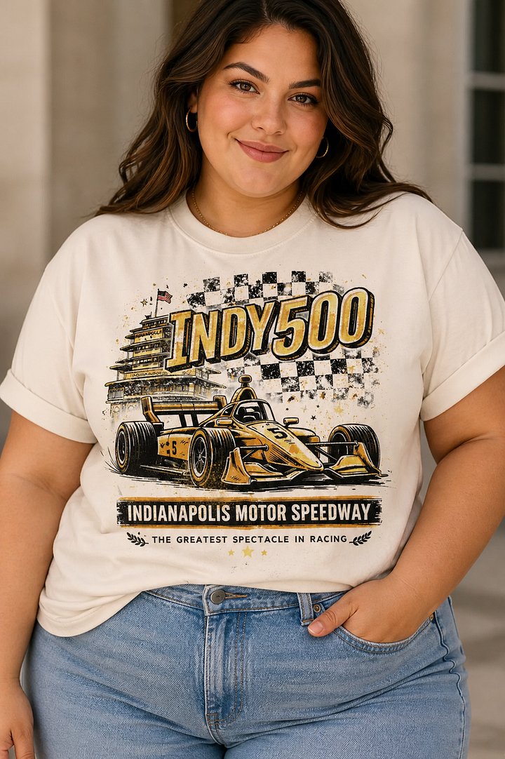 Vintage Indy 500 Racing T-Shirt - Retro Indianapolis Motor Speedway 2026 Graphic Tee product image (1)