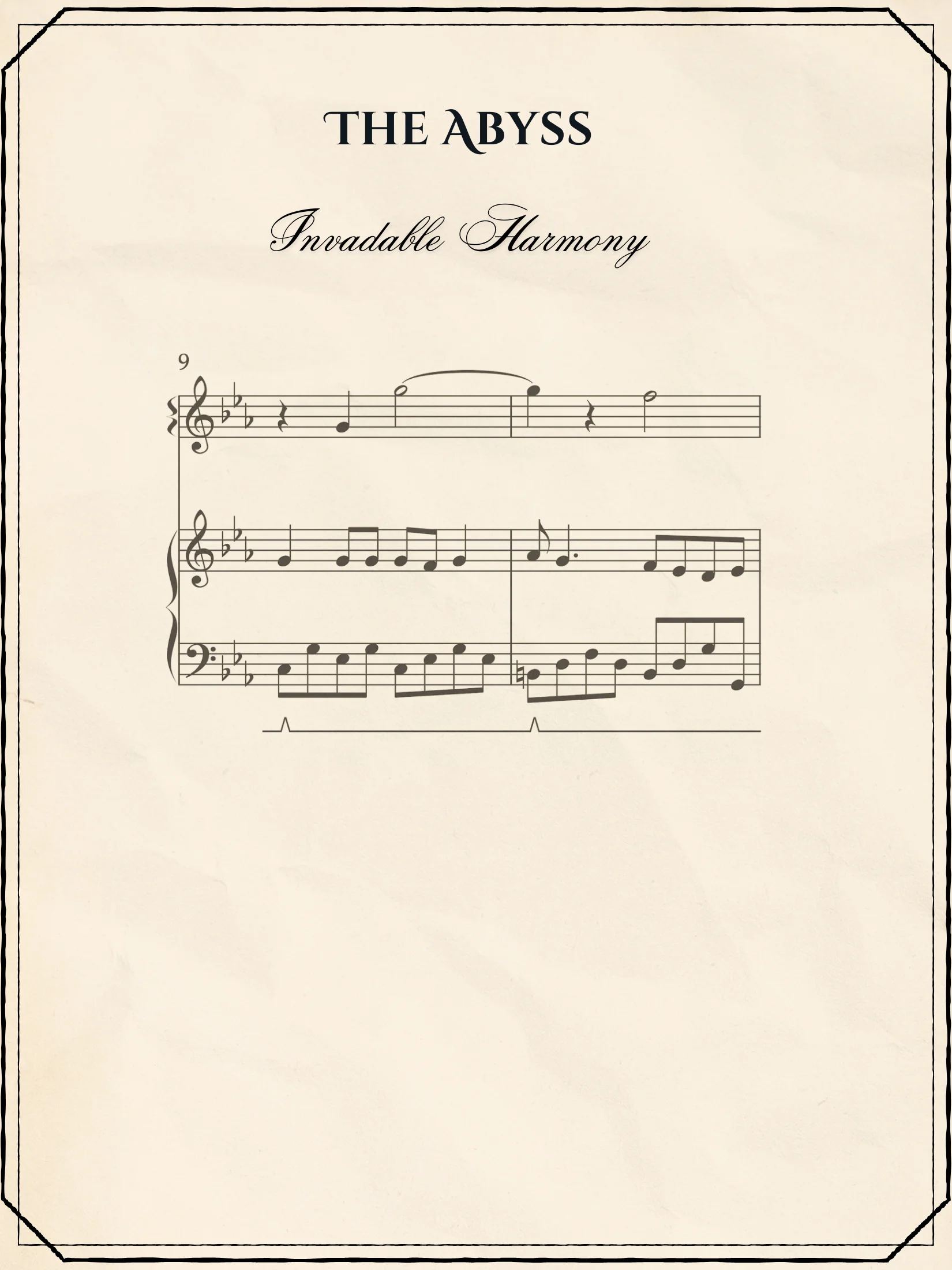 The Abyss - Sheet Music | Invadable Harmony product image (1)