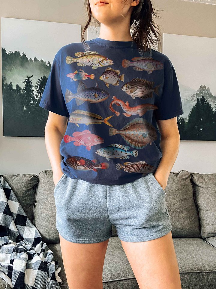 Vintage Fish Illustration Shirt – Ichthyology Graphic Tee, Dark Academia Style product image (2)