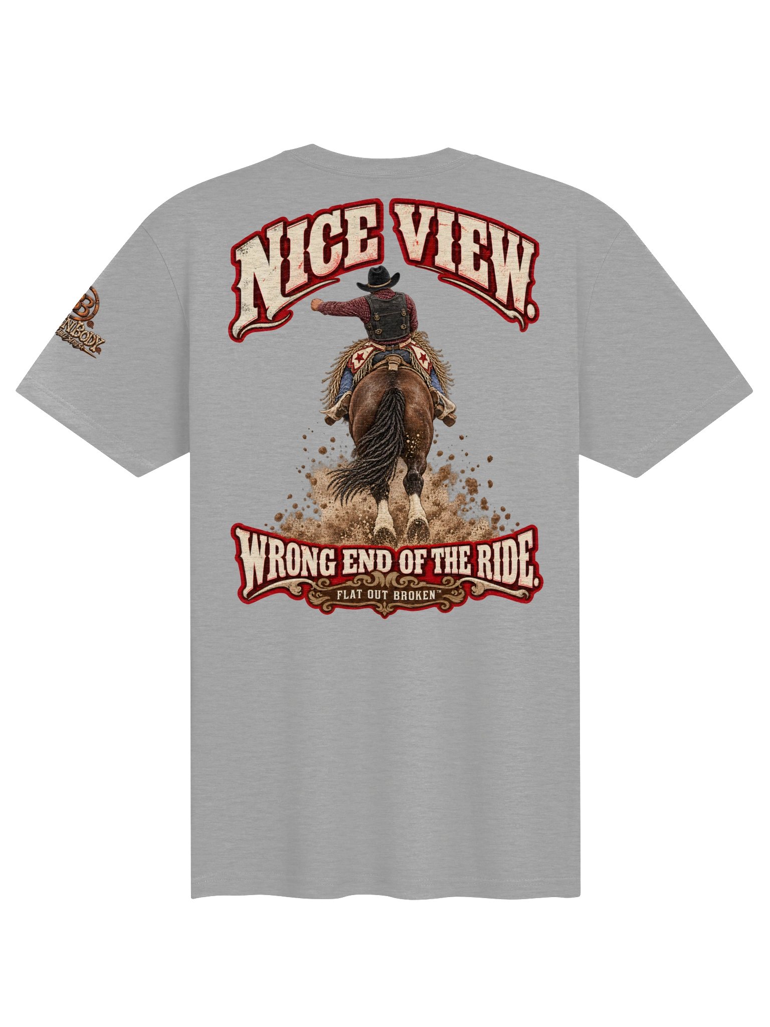 Bareback Bronc Riding Shirt — Mark Out Rodeo Tee | Broken Roughstock™ product image (4)