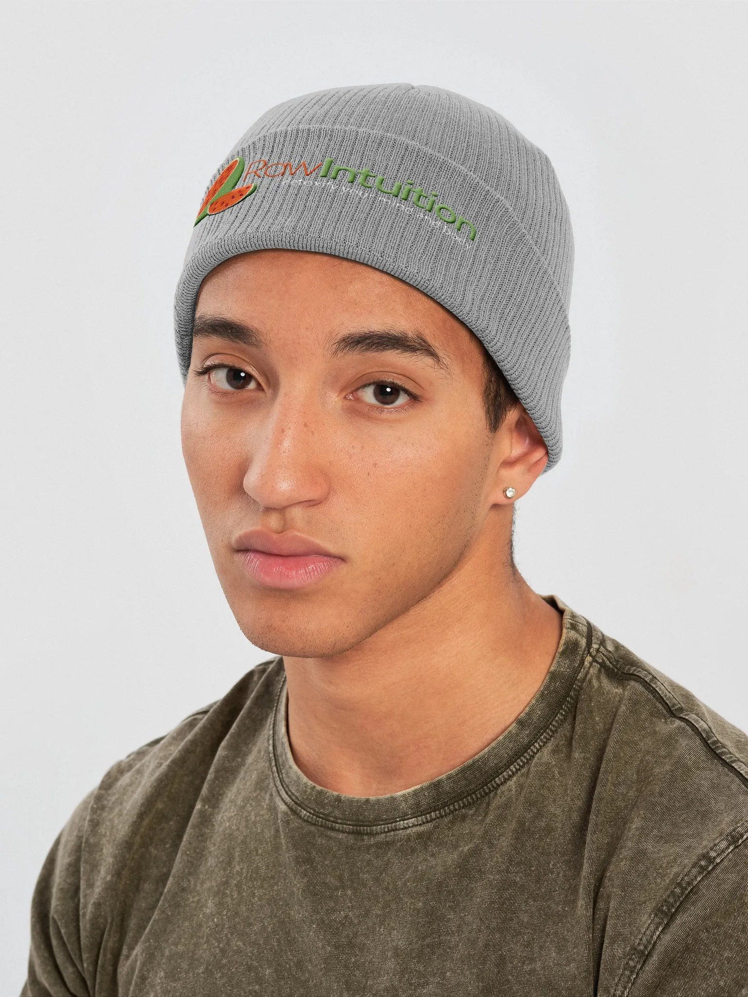 Watermelon Slice Logo Organic Beanie product image (3)