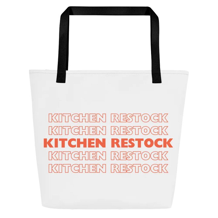 Vibrant Kitchen Restock All-Over Tote Bag {White} product image (1)