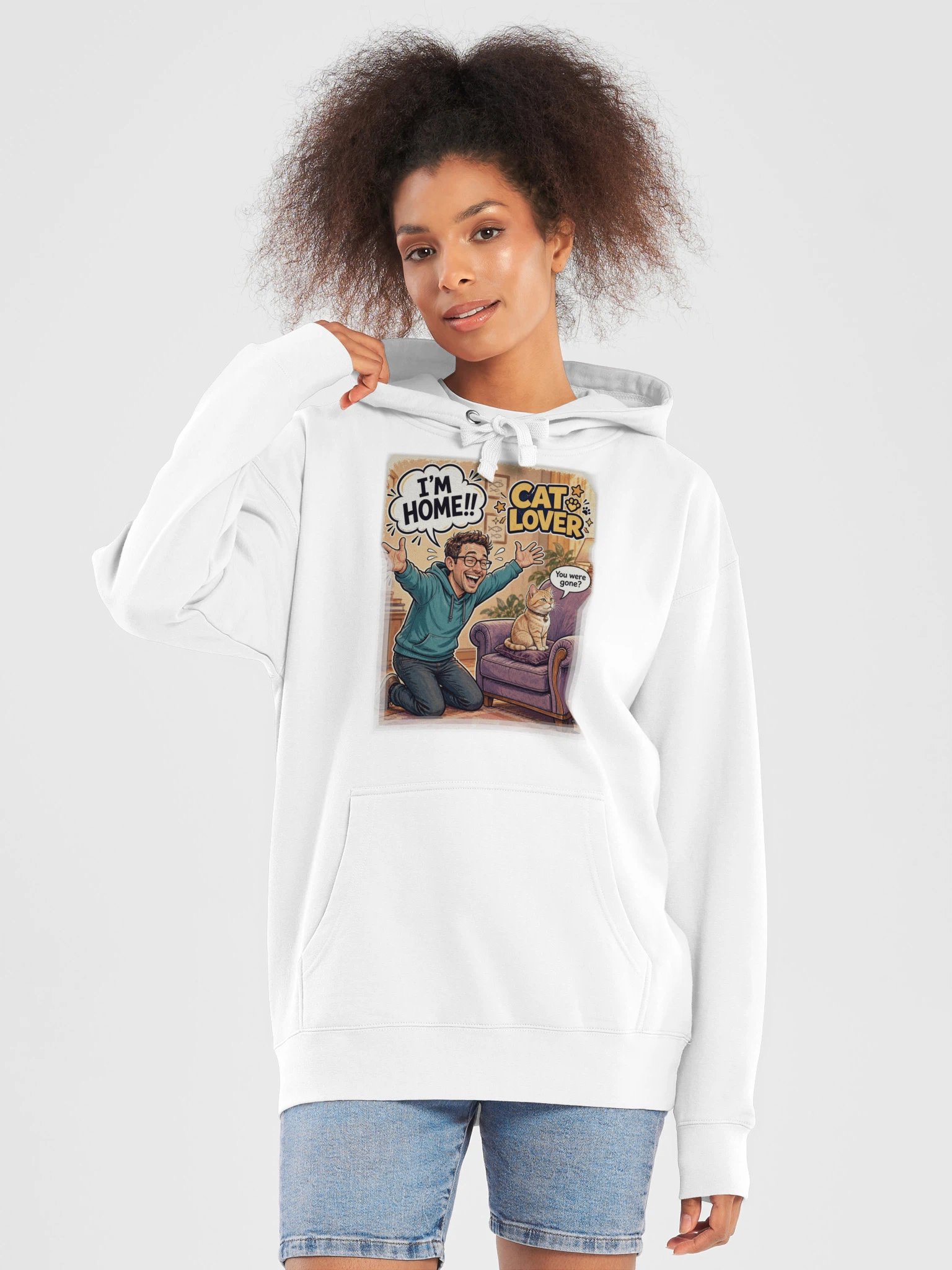 Cat Lover Cotton Heritage Unisex Premium Hoodie product image (10)
