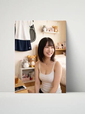 Kawaii Anime Room Girl 8x10 Metal Wall Art – Japanese Room Metal Poster Print product image (1)