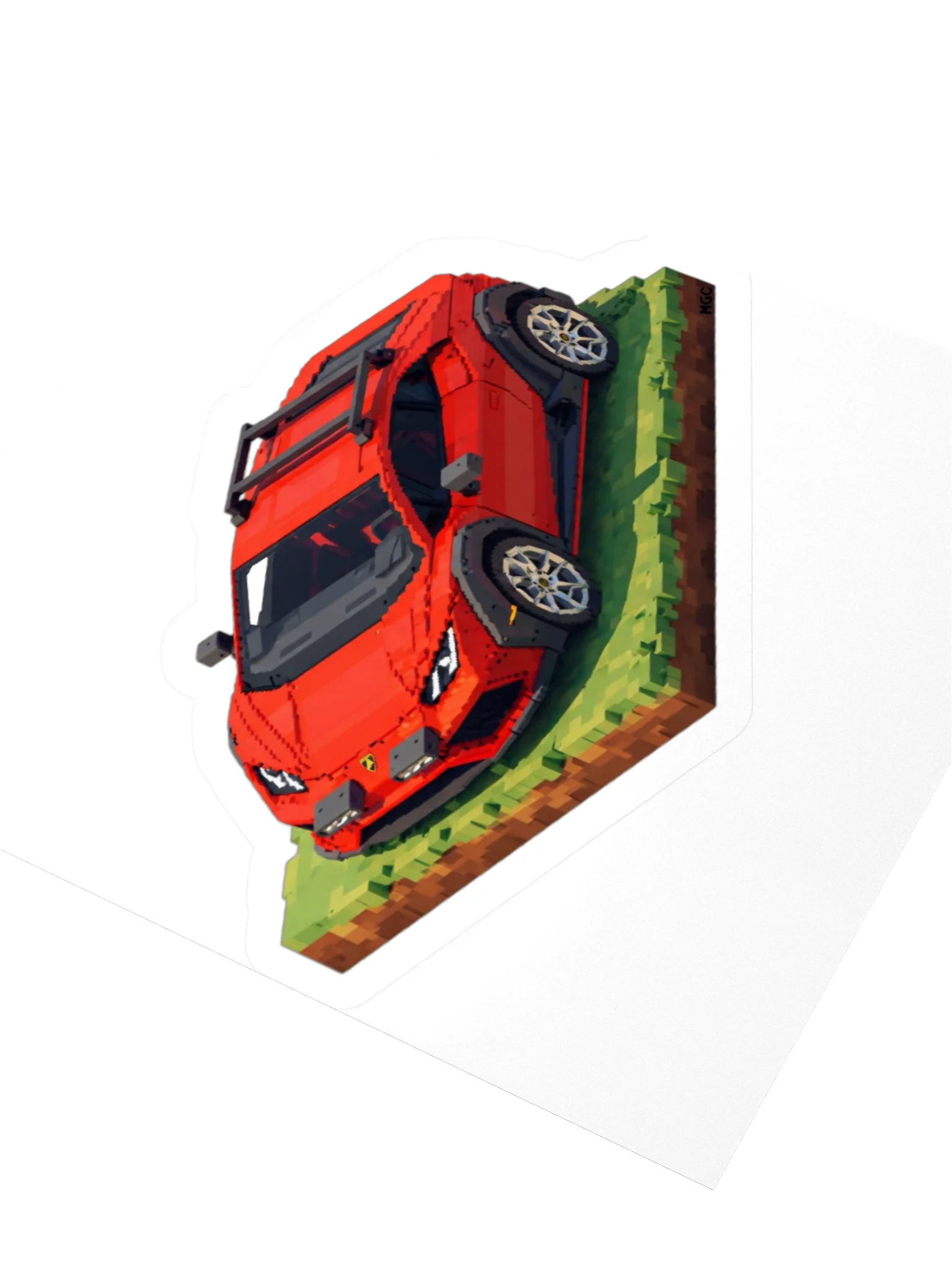 Rosso Mars Red Lamborghini Huracan Sterrato Sticker (Pixel, Retro, Minecraft) product image (9)