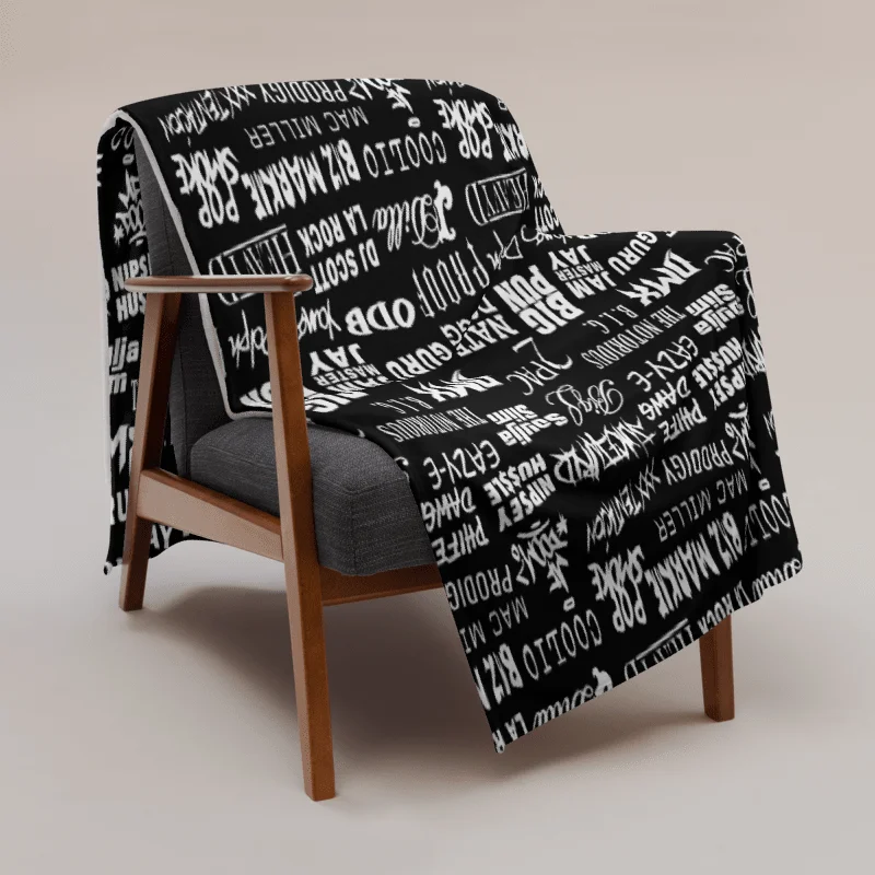 Never Forget - Hip-Hop Artists - BLACK - Throw Blanket product image (5)