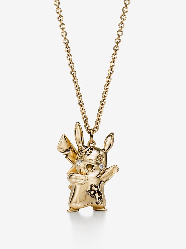 Gold Diamond Pikachu Necklace product image (1)